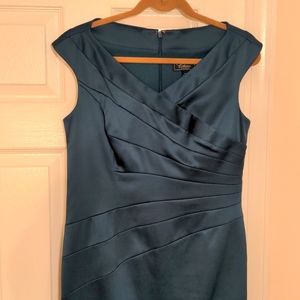 Emerald/Dark Green Evening Gown, Gorgeous Neckline, Size 10